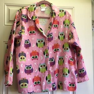 Owl Flannel Sleep Shirt 1XL